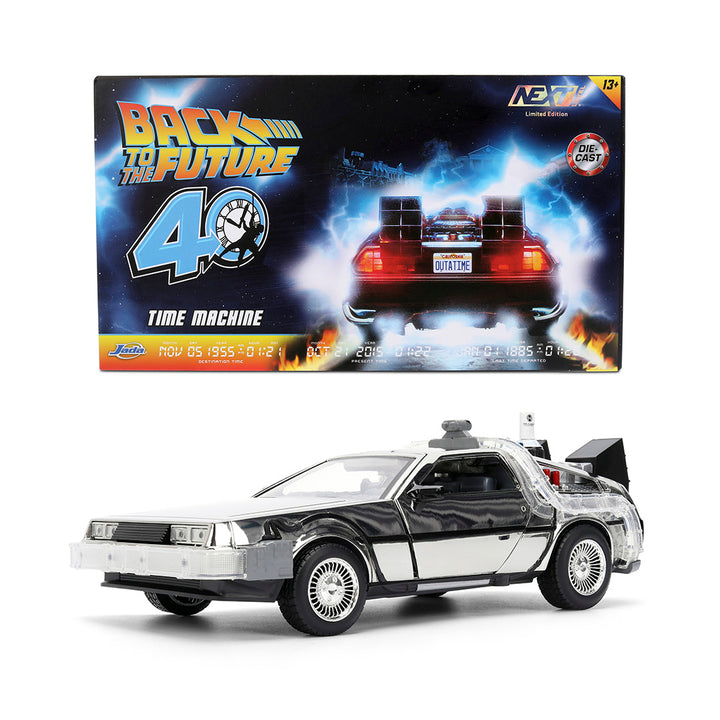 Back to the Future Time Machine, 1:24 Scale Vehicle (Chrome Exclusive) (PRE-ORDER)