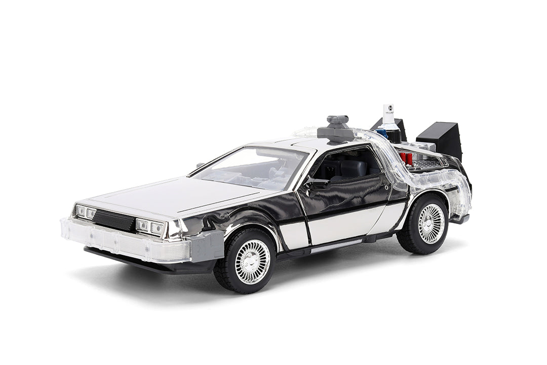 Back to the Future Time Machine, 1:24 Scale Vehicle (Chrome Exclusive) (PRE-ORDER)
