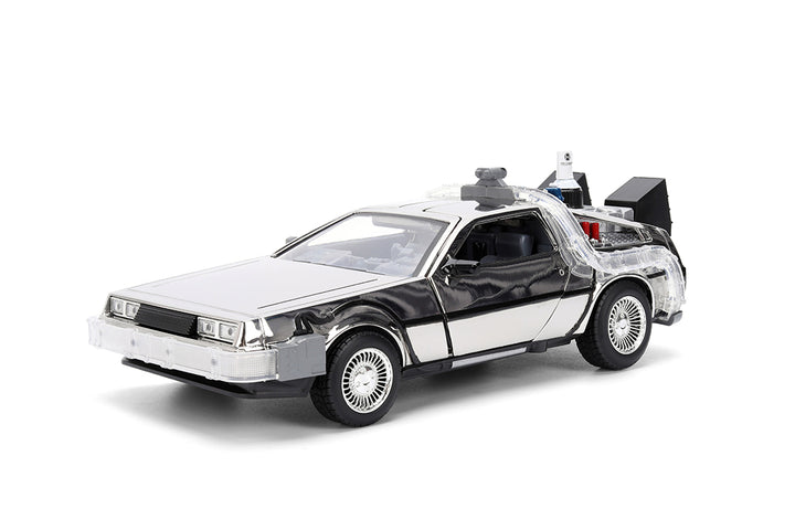 Back to the Future Time Machine, 1:24 Scale Vehicle (Chrome Exclusive) (PRE-ORDER)