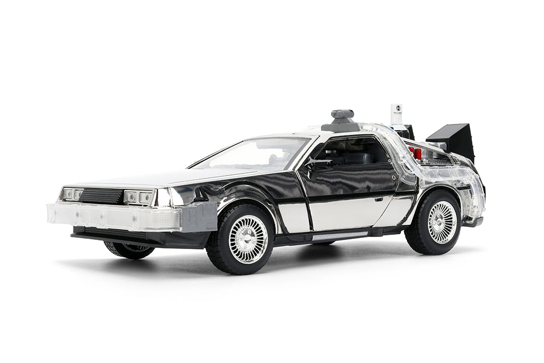 Back to the Future Time Machine, 1:24 Scale Vehicle (Chrome Exclusive) (PRE-ORDER)