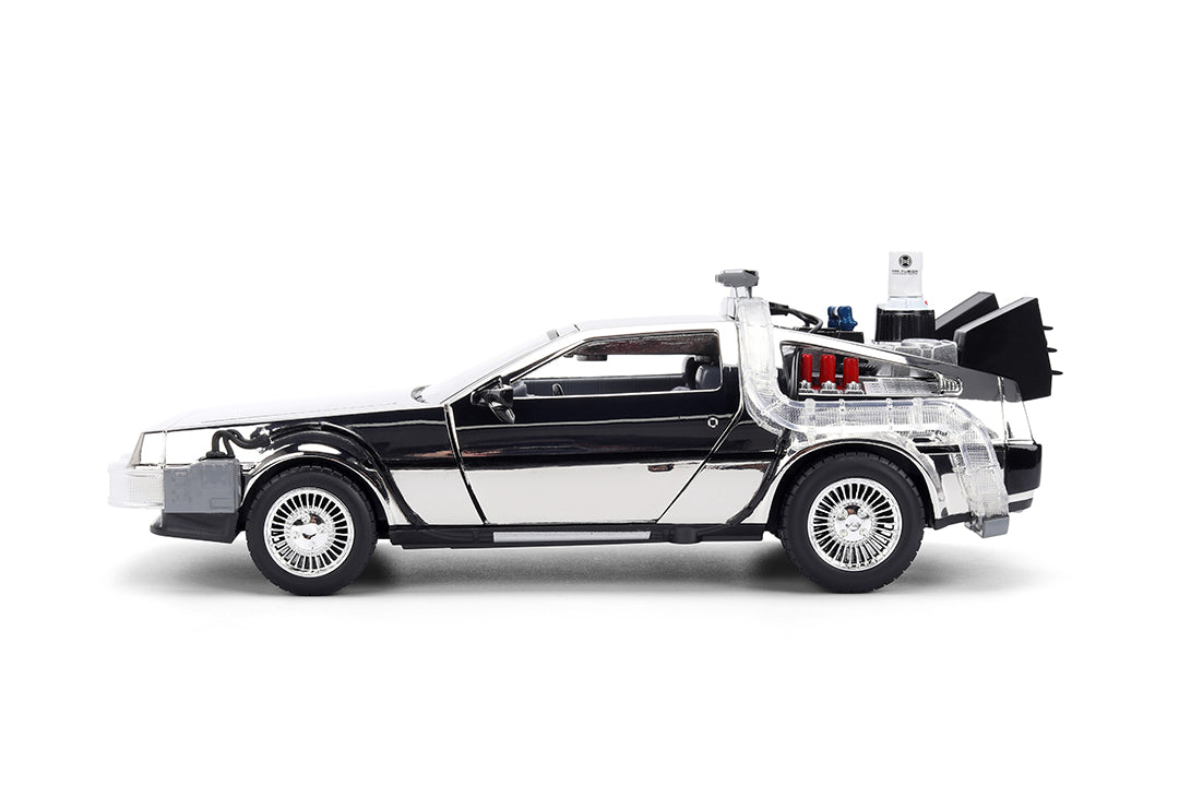 Back to the Future Time Machine, 1:24 Scale Vehicle (Chrome Exclusive) (PRE-ORDER)