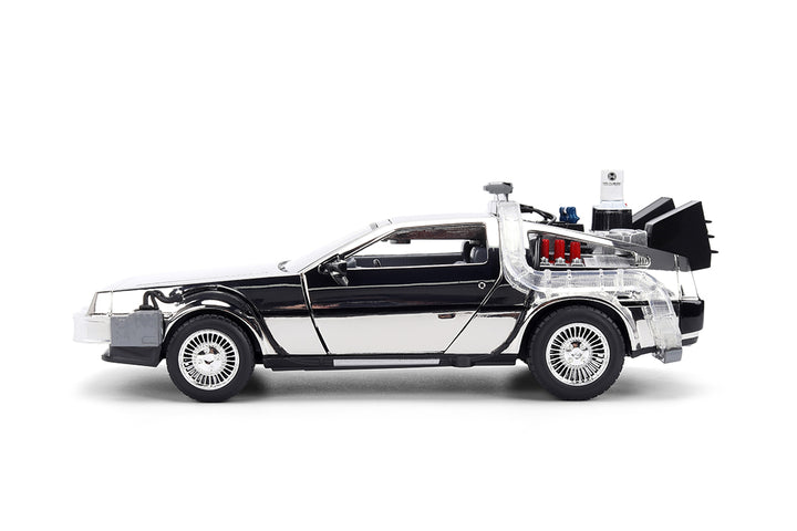 Back to the Future Time Machine, 1:24 Scale Vehicle (Chrome Exclusive) (PRE-ORDER)