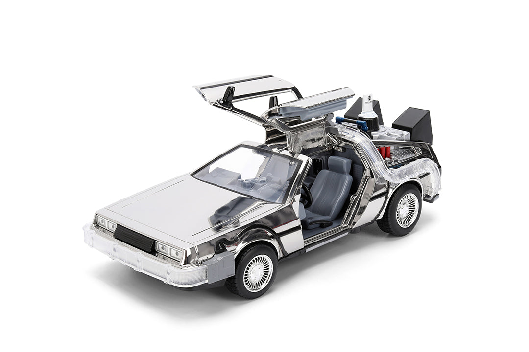 Back to the Future Time Machine, 1:24 Scale Vehicle (Chrome Exclusive) (PRE-ORDER)