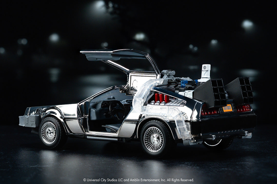 Back to the Future Time Machine, 1:24 Scale Vehicle (Chrome Exclusive) (PRE-ORDER)