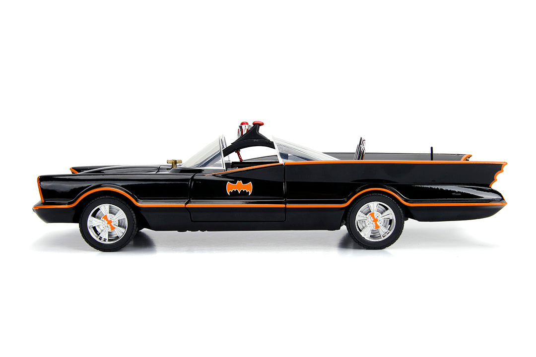 Batman Classic TV Series Batmobile with Batman & Robin, 1:18 Scale Vehicle & 3.75" Figures