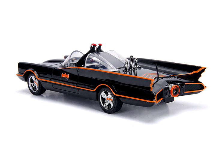 Batman Classic TV Series Batmobile with Batman & Robin, 1:18 Scale Vehicle & 3.75" Figures