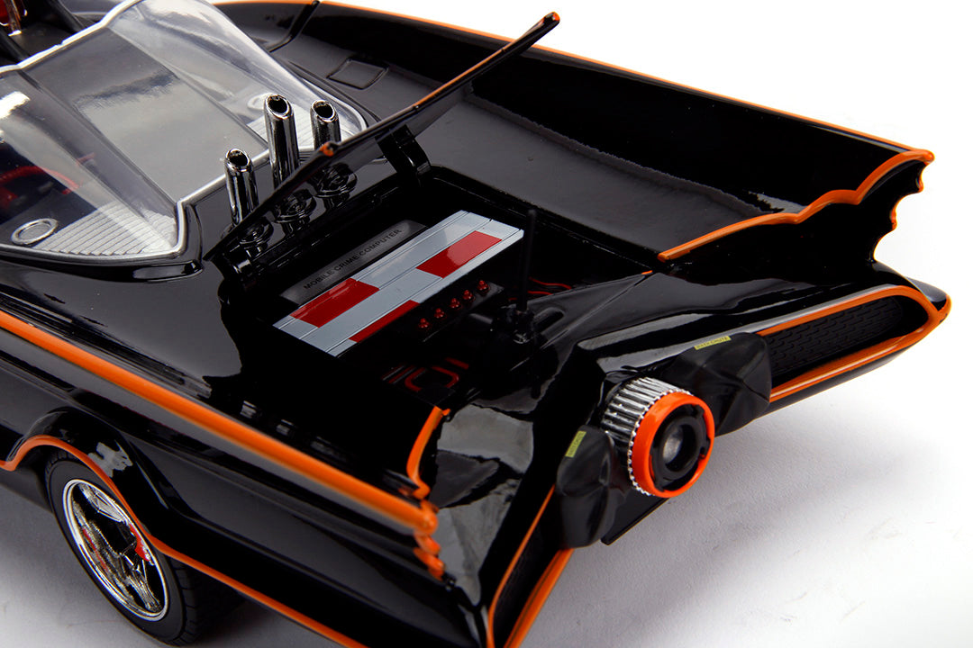 Batman Classic TV Series Batmobile with Batman & Robin, 1:18 Scale Vehicle & 3.75" Figures