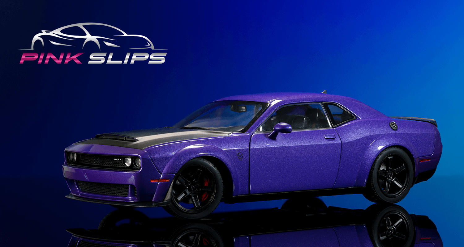 Pink Slips 1:18 W7 Dodge Challenger Demon Feature