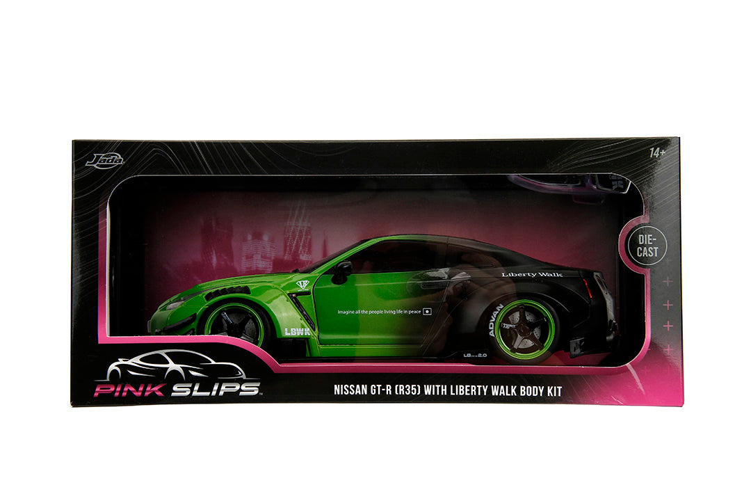 Pink Slips Nissan GT-R (R35) Liberty Walk, 1:18 Scale Vehicle (Wave 1)