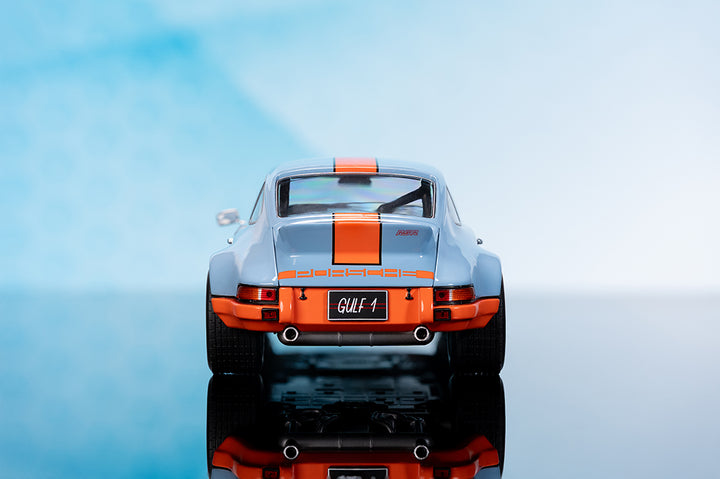 Pink Slips Porsche 911 RSR Gulf 1, 1:18 Scale Vehicle (Wave 4)