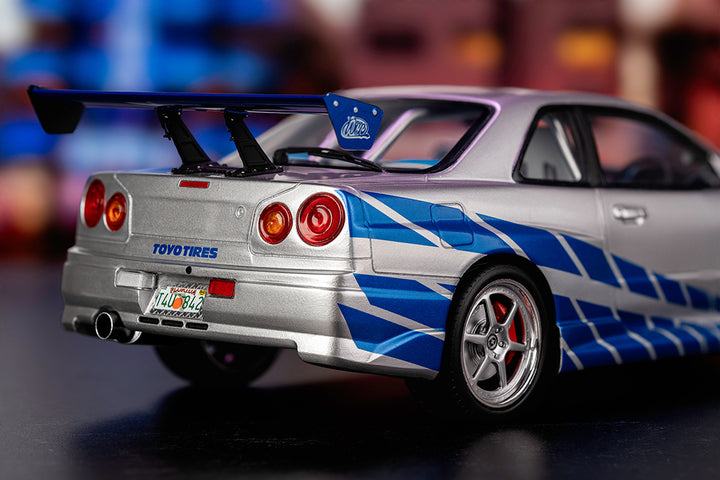 TrueSpec R - Fast & Furious Brian's Nissan Skyline GT-R (R34), 1:18 Scale Resin Vehicle