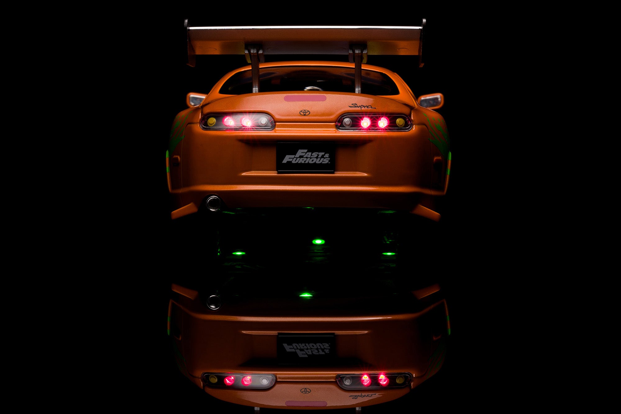 ミニカー FAST&FURIOUS JADATOYS 1/18 LED SUPRA Fast & Furious 1:18 Toyota Supra Die-cast Car & 3