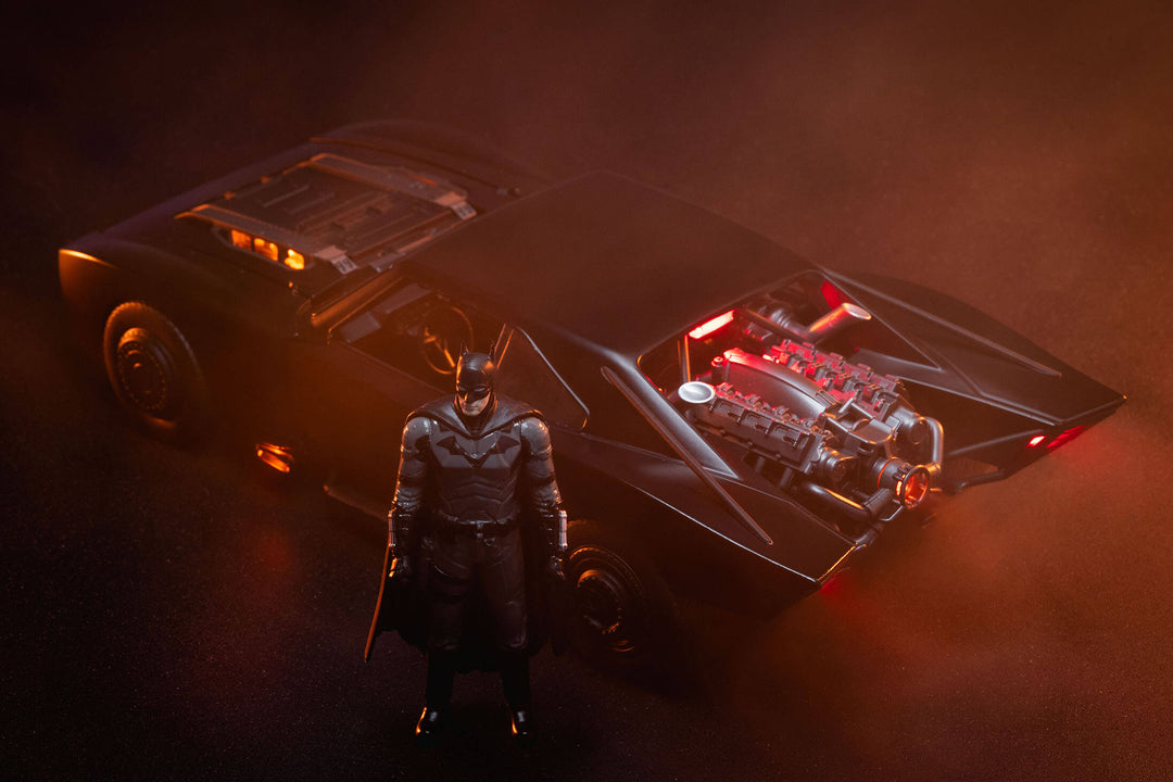 The Batman (2022) Batmobile & Batman, 1:18 Scale Vehicle & 3.75" Figure