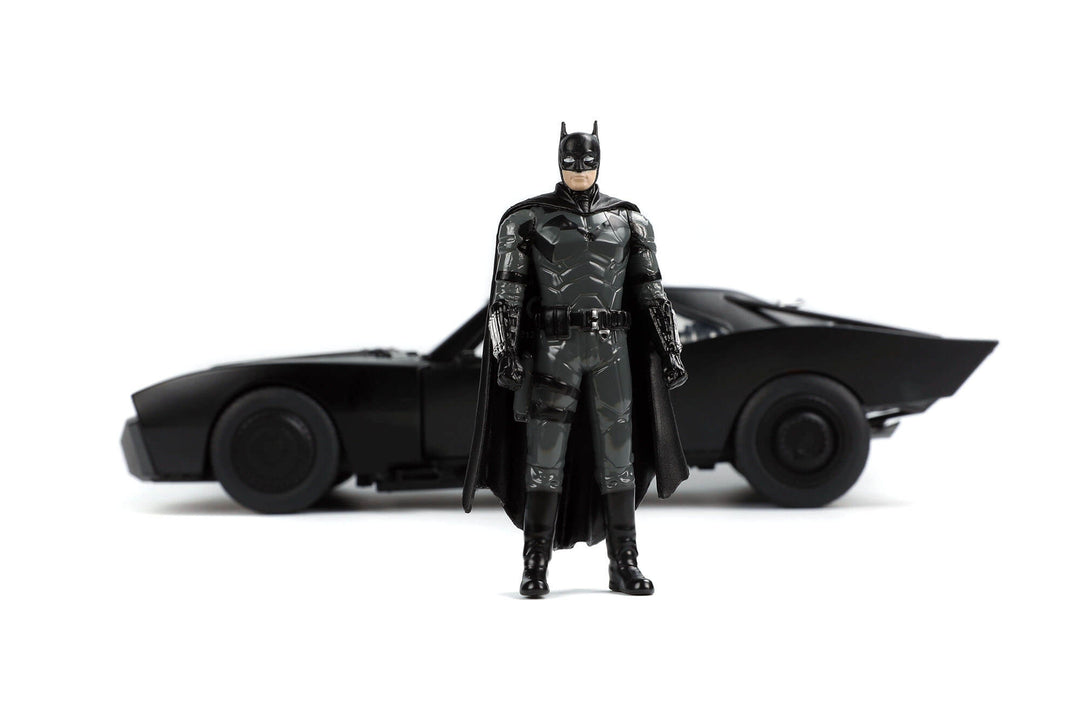 The Batman (2022) Batmobile & Batman, 1:18 Scale Vehicle & 3.75" Figure