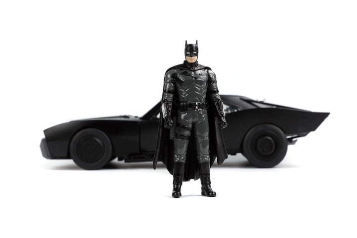The Batman (2022) Batmobile & Batman, 1:18 Scale Vehicle & 3.75" Figure