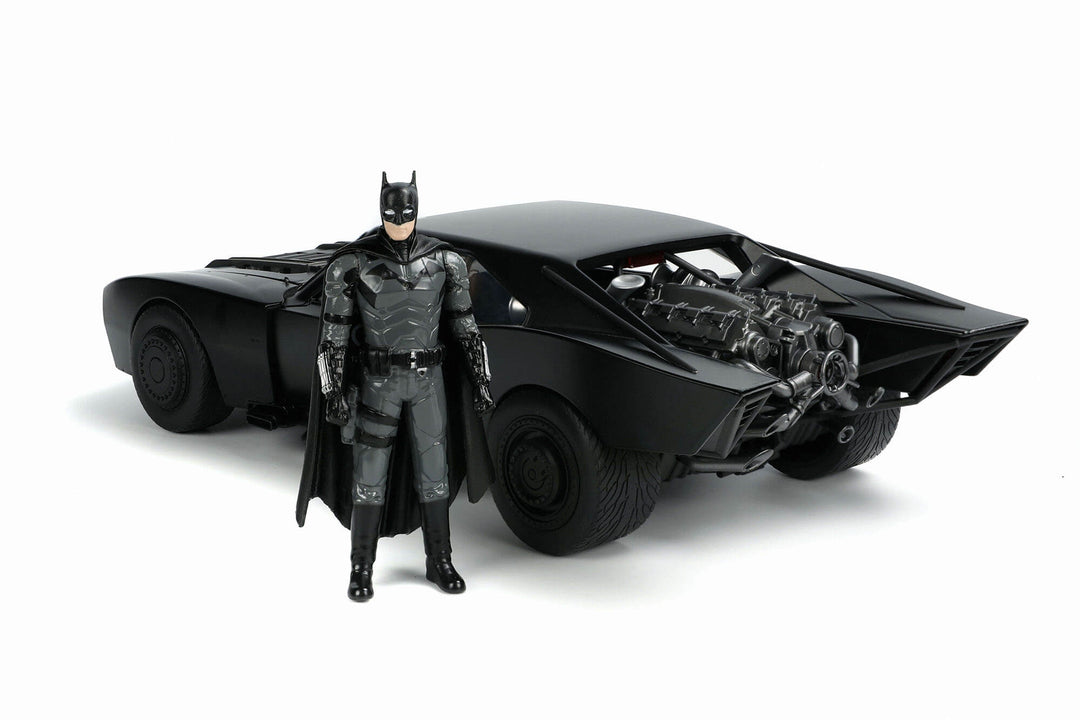 The Batman (2022) Batmobile & Batman, 1:18 Scale Vehicle & 3.75" Figure